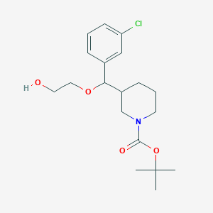 Tert-butyl 3-[(3-chlorophenyl)-(2-hydroxyethoxy)methyl]piperidine-1-carboxylate