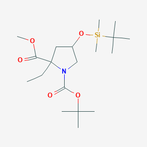 1-O-tert-butyl 2-O-methyl 4-[tert-butyl(dimethyl)silyl]oxy-2-ethylpyrrolidine-1,2-dicarboxylate