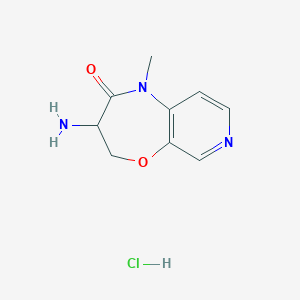 3-Amino-1-methyl-3,4-dihydropyrido[3,4-b][1,4]oxazepin-2-one;hydrochloride