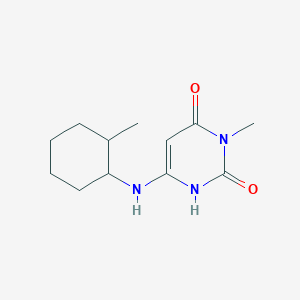 molecular formula C12H19N3O2 B1478211 3-methyl-6-((2-methylcyclohexyl)amino)pyrimidine-2,4(1H,3H)-dione CAS No. 1234885-27-8