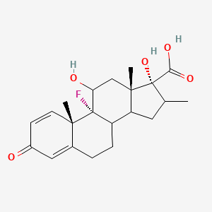 (9R,10S,13S,17R)-9-fluoro-11,17-dihydroxy-10,13,16-trimethyl-3-oxo-6,7,8,11,12,14,15,16-octahydrocyclopenta[a]phenanthrene-17-carboxylic acid