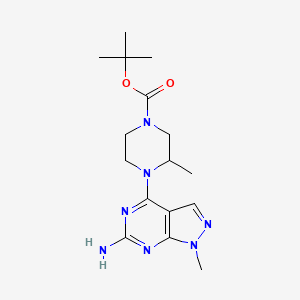 (S)-tert-Butyl 4-(6-amino-1-methyl-1H-pyrazolo[3,4-d]pyrimidin-4-yl)-3-methylpiperazine-1-carboxylate