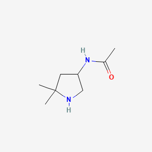 molecular formula C8H16N2O B14782149 N-(5,5-dimethylpyrrolidin-3-yl)acetamide 