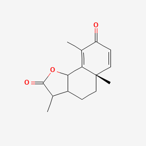 molecular formula C15H18O3 B14782151 (2S,5S,6S,9S)-5,9,13-trimethyl-3-oxatricyclo[7.4.0.0<2,6>]trideca-1(13),10-die ne-4,12-dione 