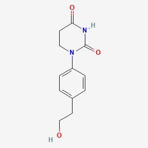 molecular formula C12H14N2O3 B14782152 1-[4-(2-Hydroxyethyl)phenyl]hexahydropyrimidine-2,4-dione 