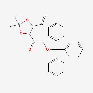 molecular formula C28H28O4 B14782158 1-(5-Ethenyl-2,2-dimethyl-1,3-dioxolan-4-yl)-2-trityloxyethanone 