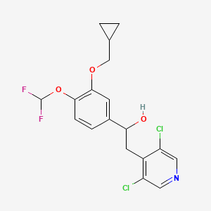 1-(3-Cyclopropylmethoxy-4-difluoromethoxy-phenyl)-2-(3,5-dichloro-pyridin-4-yl)-ethanol