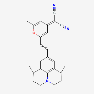 2-[2-Methyl-6-[2-(4,4,10,10-tetramethyl-1-azatricyclo[7.3.1.05,13]trideca-5,7,9(13)-trien-7-yl)ethenyl]pyran-4-ylidene]propanedinitrile