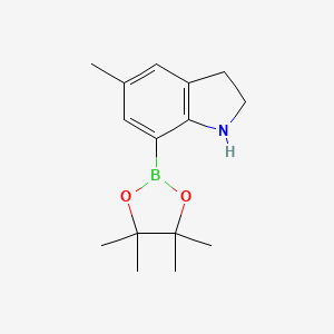 molecular formula C15H22BNO2 B14782199 5-Methyl-7-(4,4,5,5-tetramethyl-1,3,2-dioxaborolan-2-yl)indoline 