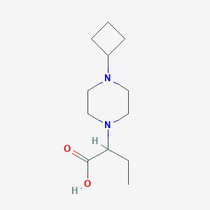 2-(4-Cyclobutylpiperazin-1-yl)butanoic acid