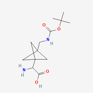 2-Amino-2-(3-(((tert-butoxycarbonyl)amino)methyl)bicyclo[1.1.1]pentan-1-yl)acetic acid