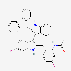 N-(2-((2'-Benzhydryl-6-fluoro-1H,1'H-[3,3'-biindol]-2-yl)methyl)-5-fluorophenyl)acetamide