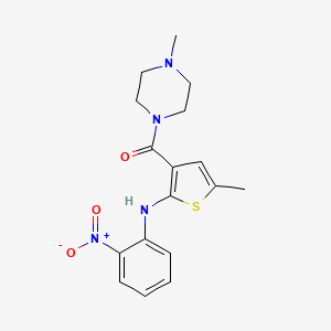 5-methyl-3-(4-methylpiperazine-1-carbonyl)-N-(2-nitrophenyl)thiophen-2-amine