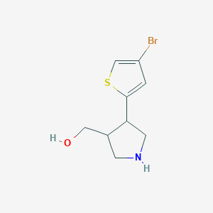molecular formula C9H12BrNOS B1478233 (4-(4-Bromothiophen-2-yl)pyrrolidin-3-yl)methanol CAS No. 1935367-49-9
