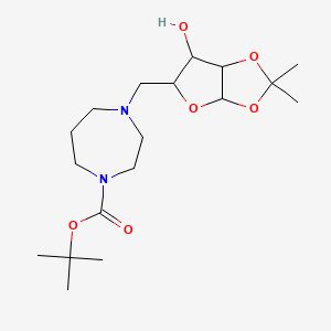 molecular formula C18H32N2O6 B14782345 5-(4-tert-Buthoxycarbonyl-homopiperazin-1-yl)-5-dezoxy-1,2-isopropylidene-alfa-D-xylofuranose 