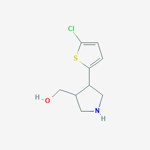 (4-(5-Chlorothiophen-2-yl)pyrrolidin-3-yl)methanol