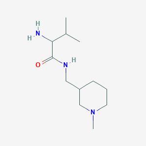 molecular formula C12H25N3O B14782376 2-amino-3-methyl-N-[(1-methylpiperidin-3-yl)methyl]butanamide 