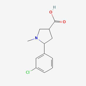 5-(3-Chlorophenyl)-1-methylpyrrolidine-3-carboxylic acid