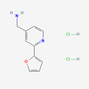 molecular formula C10H12Cl2N2O B1478241 (2-(Furan-2-yl)pyridin-4-yl)methanamine dihydrochloride CAS No. 2034157-46-3