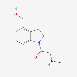 molecular formula C12H16N2O2 B1478243 1-(4-(Hydroxymethyl)indolin-1-yl)-2-(methylamino)ethan-1-one CAS No. 2091563-02-7