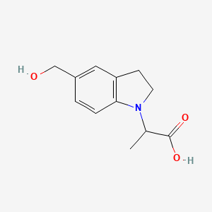 molecular formula C12H15NO3 B1478244 2-(5-(Hydroxymethyl)indolin-1-yl)propanoic acid CAS No. 2089715-48-8