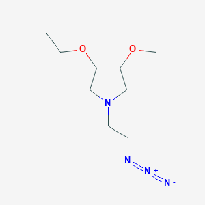 molecular formula C9H18N4O2 B1478246 1-(2-叠氮乙基)-3-乙氧基-4-甲氧基吡咯烷 CAS No. 2098077-26-8