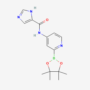 N-[2-(4,4,5,5-tetramethyl-1,3,2-dioxaborolan-2-yl)pyridin-4-yl]-1H-imidazole-5-carboxamide