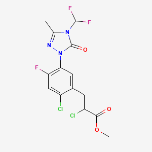 methyl 2-chloro-3-(2-chloro-5-(4-(difluoromethyl)-3-methyl-5-oxo-4,5-dihydro-1H-1,2,4-triazol-1-yl)-4-fluorophenyl)propanoate