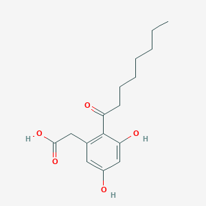 2-(3,5-dihydroxy-2-octanoylphenyl)acetic acid