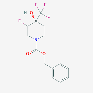 benzyl (4R)-3-fluoro-4-hydroxy-4-(trifluoromethyl)piperidine-1-carboxylate