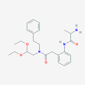 2-amino-N-[2-[2-[2,2-diethoxyethyl(2-phenylethyl)amino]-2-oxoethyl]phenyl]propanamide