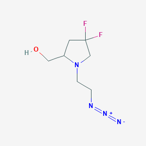 molecular formula C7H12F2N4O B1478252 (1-(2-Azidoethyl)-4,4-difluoropyrrolidin-2-yl)methanol CAS No. 2098003-06-4