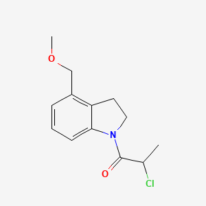 molecular formula C13H16ClNO2 B1478256 2-Chloro-1-(4-(methoxymethyl)indolin-1-yl)propan-1-one CAS No. 2097984-69-3