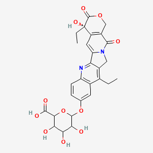 6-[[(19S)-10,19-diethyl-19-hydroxy-14,18-dioxo-17-oxa-3,13-diazapentacyclo[11.8.0.02,11.04,9.015,20]henicosa-1(21),2,4(9),5,7,10,15(20)-heptaen-7-yl]oxy]-3,4,5-trihydroxyoxane-2-carboxylic acid