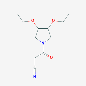 molecular formula C11H18N2O3 B1478260 3-(3,4-Diethoxypyrrolidin-1-yl)-3-oxopropanenitrile CAS No. 2098002-14-1