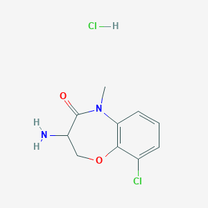 3-Amino-9-chloro-5-methyl-2,3-dihydro-1,5-benzoxazepin-4-one;hydrochloride