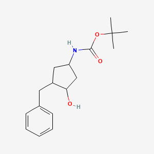 tert-butyl N-[(1S,3S,4S)-3-benzyl-4-hydroxy-cyclopentyl]carbamate