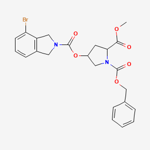 1-benzyl 2-methyl (2S,4R)-4-(4-bromo-2,3-dihydro-1H-isoindole-2-carbonyloxy)pyrrolidine-1,2-dicarboxylate