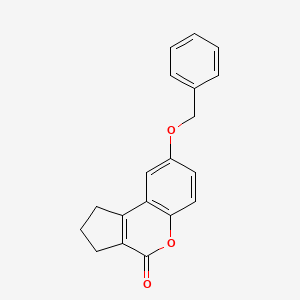 molecular formula C19H16O3 B14782641 8-(benzyloxy)-1H,2H,3H,4H-cyclopenta[c]chromen-4-one 