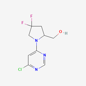 molecular formula C9H10ClF2N3O B1478267 （1-(6-氯嘧啶-4-基)-4,4-二氟吡咯烷-2-基）甲醇 CAS No. 2091295-65-5