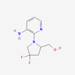 molecular formula C10H13F2N3O B1478269 (1-(3-氨基吡啶-2-基)-4,4-二氟吡咯烷-2-基)甲醇 CAS No. 2091221-46-2