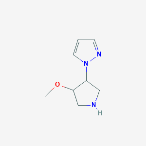 molecular formula C8H13N3O B1478281 1-(4-methoxypyrrolidin-3-yl)-1H-pyrazole CAS No. 2097957-08-7