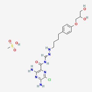 3,5-diamino-6-chloro-N-[[4-[4-(2,3-dihydroxypropoxy)phenyl]butylhydrazinylidene]methyl]pyrazine-2-carboxamide;methanesulfonic acid