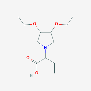 molecular formula C12H23NO4 B1478283 2-(3,4-Diethoxypyrrolidin-1-yl)butanoic acid CAS No. 2097949-05-6