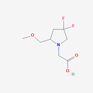 molecular formula C8H13F2NO3 B1478287 2-(4,4-Difluoro-2-(methoxymethyl)pyrrolidin-1-yl)acetic acid CAS No. 2098117-50-9