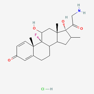 (9R,10S,13S,17R)-17-(2-aminoacetyl)-9-fluoro-11,17-dihydroxy-10,13,16-trimethyl-6,7,8,11,12,14,15,16-octahydrocyclopenta[a]phenanthren-3-one;hydrochloride