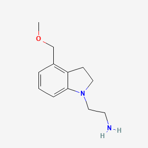 molecular formula C12H18N2O B1478291 2-(4-(Methoxymethyl)indolin-1-yl)ethan-1-amine CAS No. 2098107-44-7