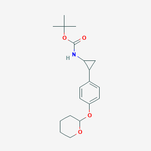 tert-butyl N-[2-[4-(oxan-2-yloxy)phenyl]cyclopropyl]carbamate