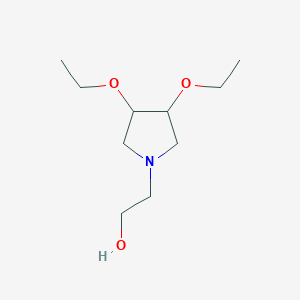 molecular formula C10H21NO3 B1478293 2-(3,4-二乙氧基吡咯烷-1-基)乙醇 CAS No. 2098001-95-5