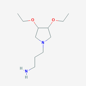 molecular formula C11H24N2O2 B1478294 3-(3,4-二乙氧基吡咯烷-1-基)丙-1-胺 CAS No. 2098001-84-2